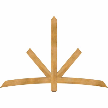 Ekena Millwork Alberta Rough Sawn Timber Gable Bracket, Western Red Cedar, 72"W x 48"H x 2"D x 4"F, 16/12 Pitch GBW072X48X0204ALB00RWR